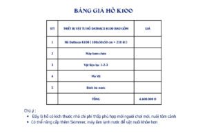 Hồ Cá Cảnh Dathaco K100 Lọc Vách