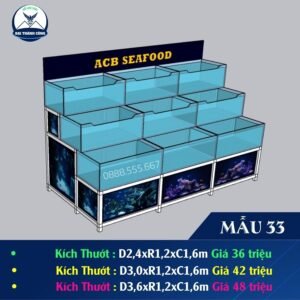 HỒ HẢI SẢN DÀI 3M, 3 TẦNG