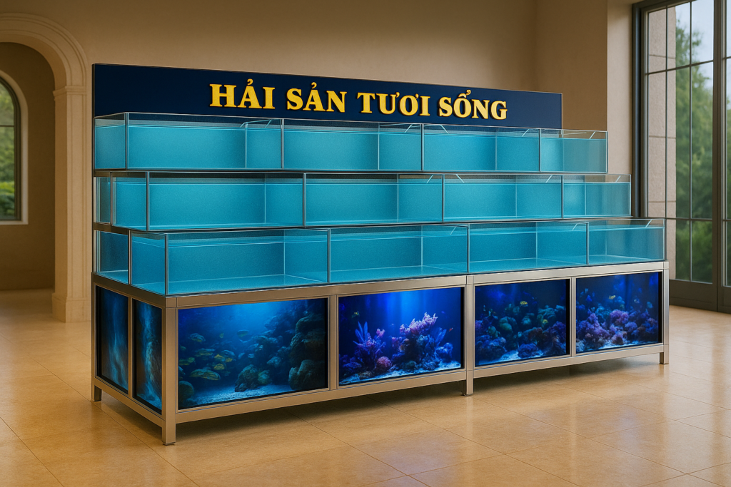thiết kế bể hải sản